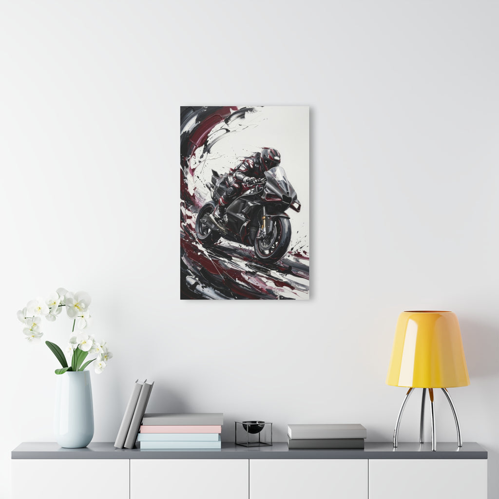 Sportbike Acrylic Wall Art — Abstract Motorcycle Print (French Cleat Hanging)