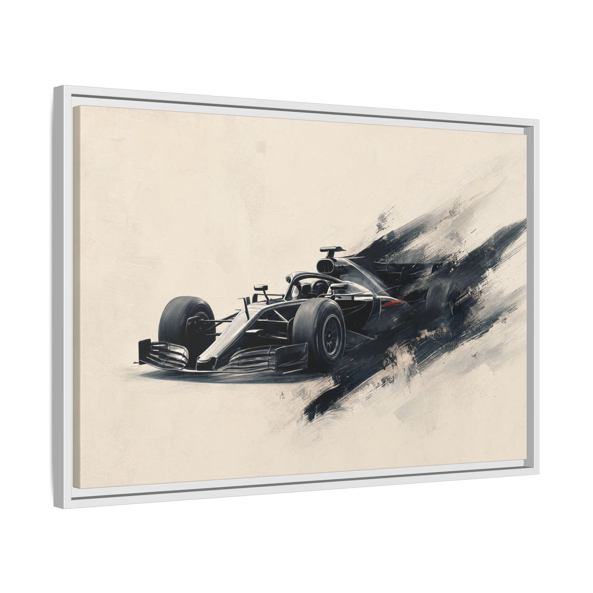 Formula One Race Car Canvas Print — Framed Matte Motorsport Wall Art