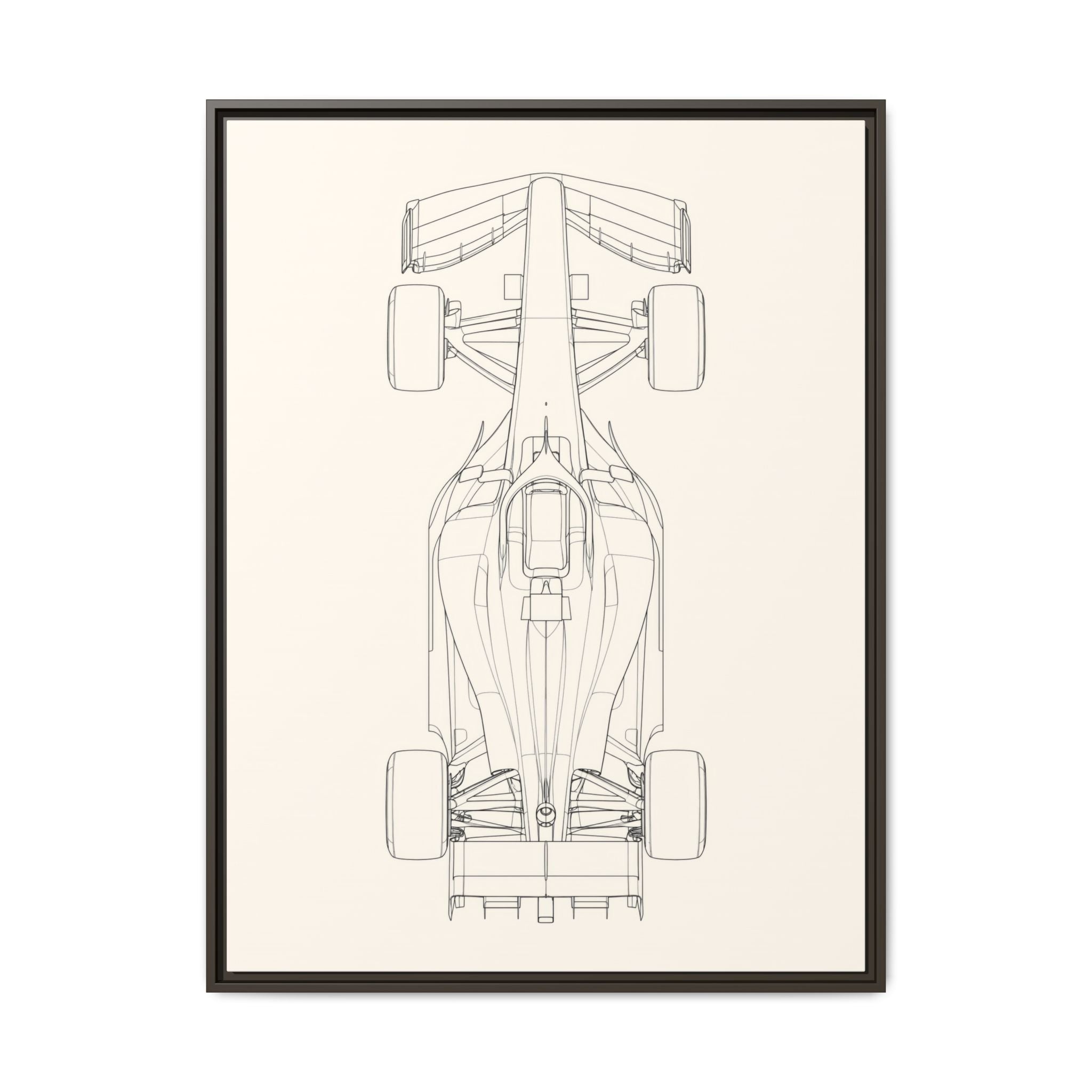 The Apex Machine — Top View (Framed Canvas Print)