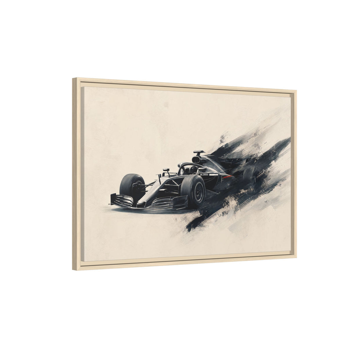 Formula One Race Car Canvas Print — Framed Matte Motorsport Wall Art