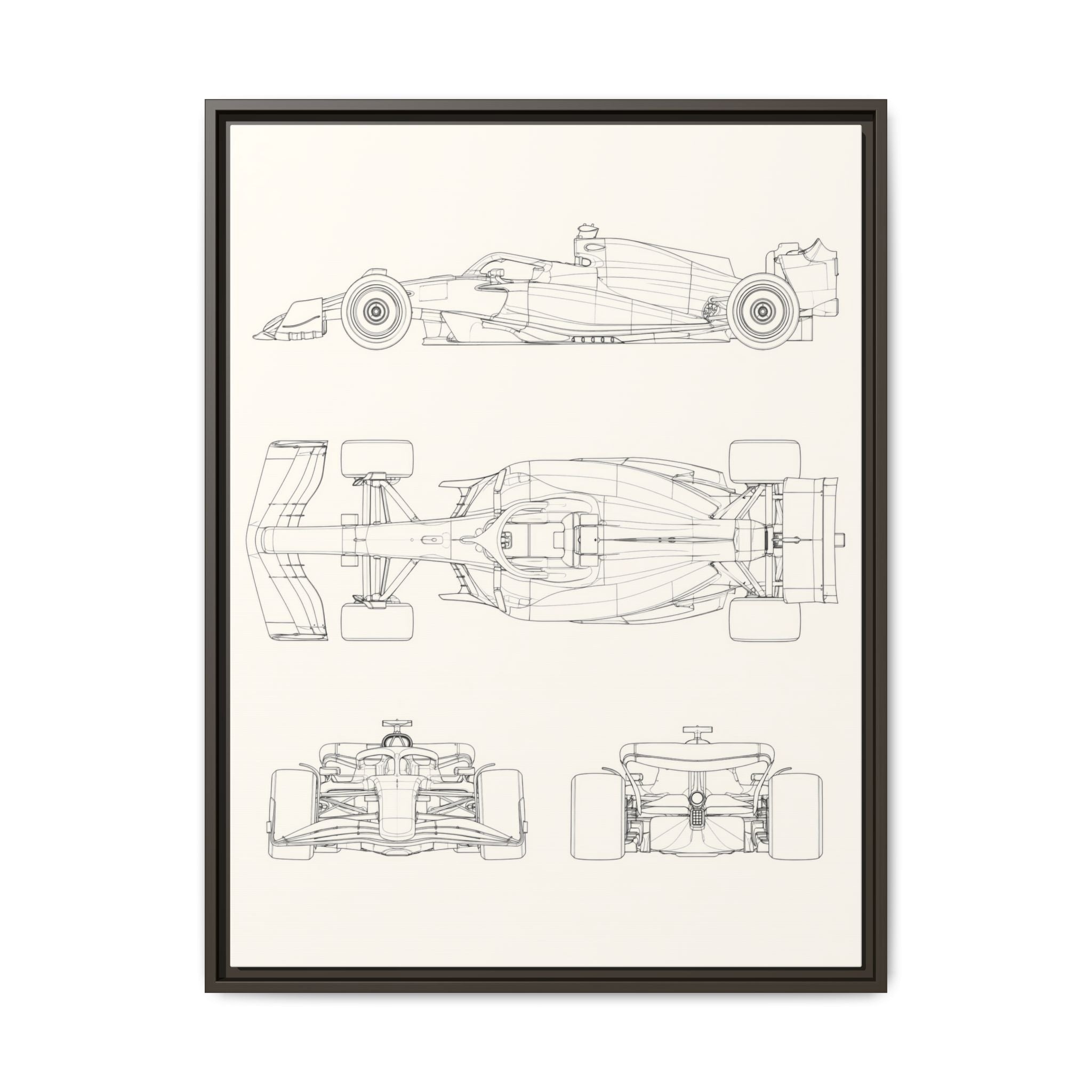 The Apex Machine — Blueprint (Framed Canvas Print)