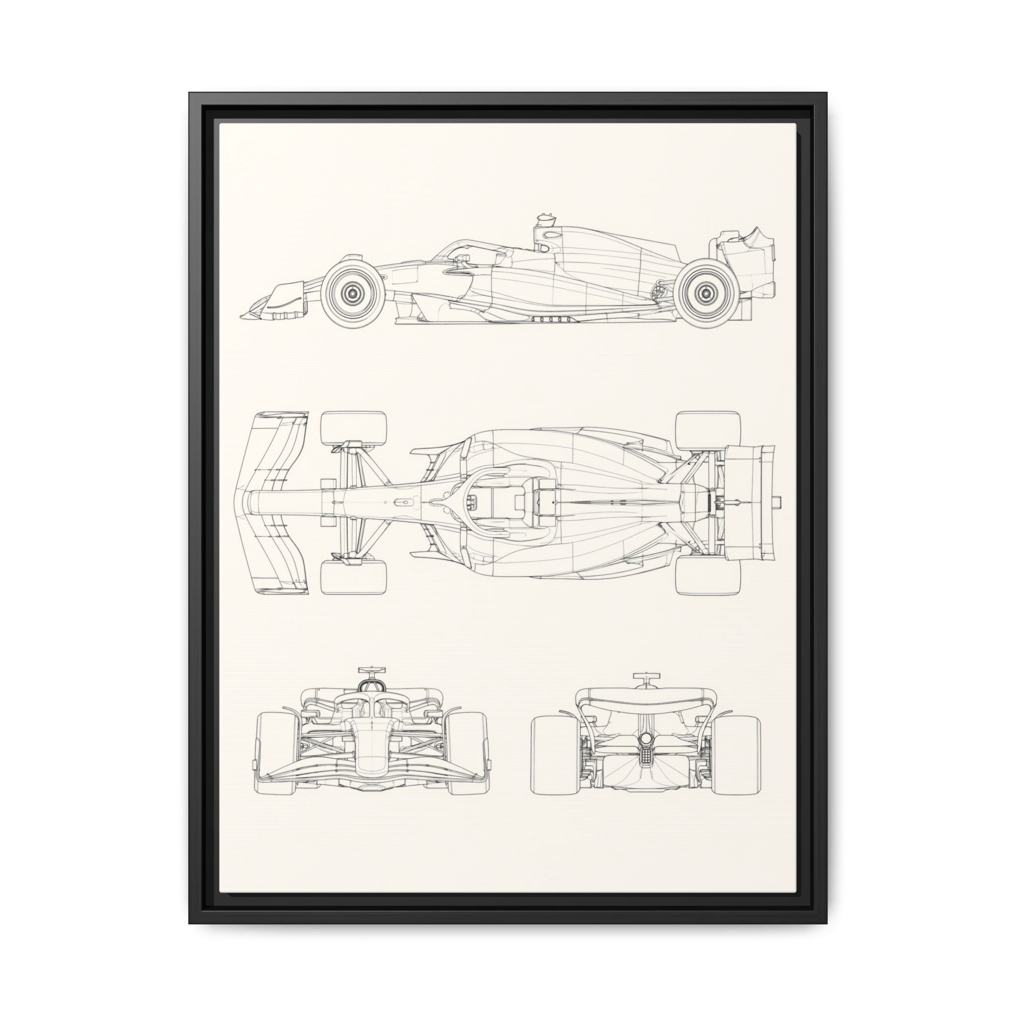 The Apex Machine — Blueprint (Framed Canvas Print)
