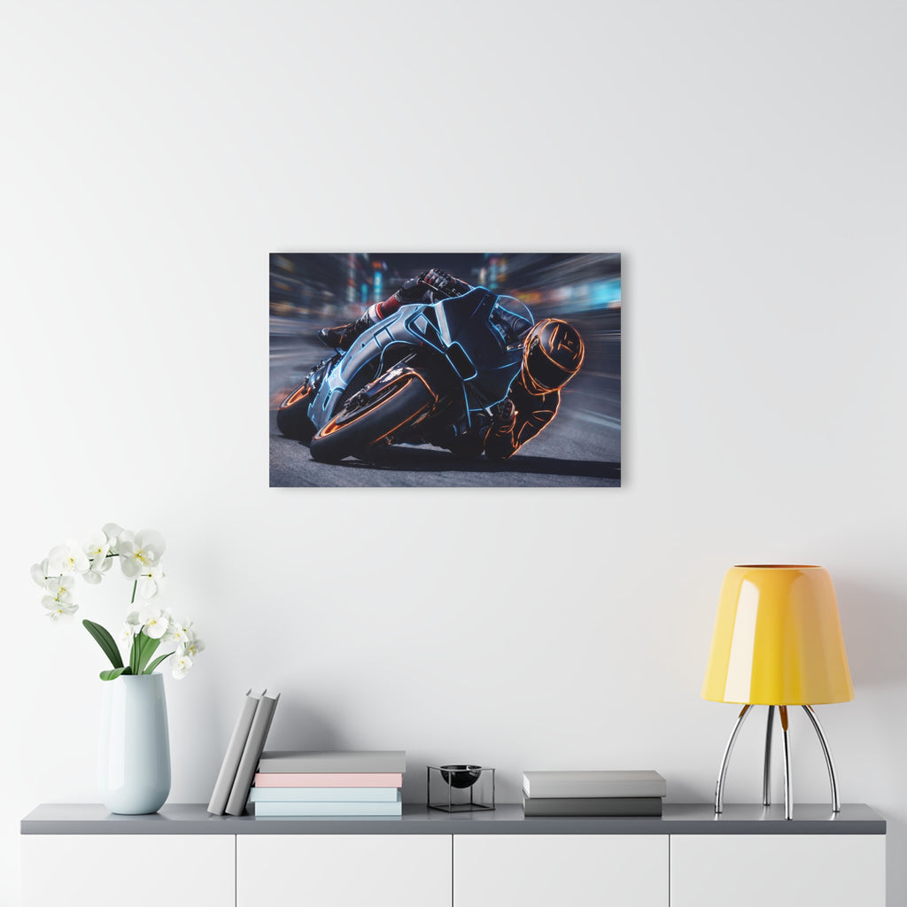 Neon Racing Wall Art Acrylic Print - (French Cleat)