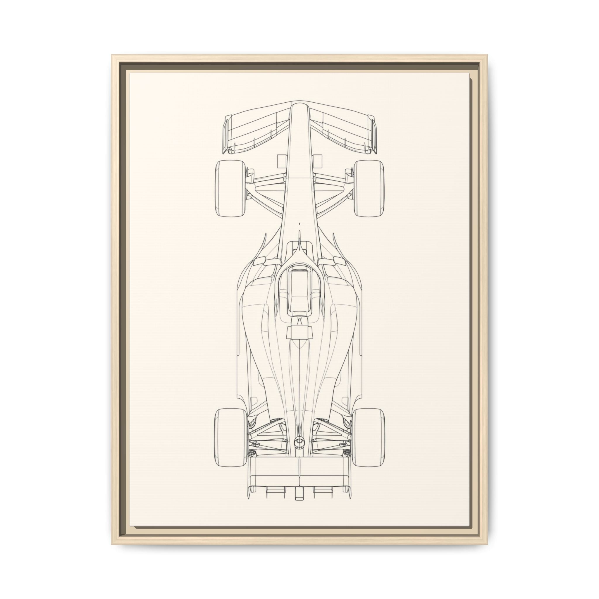 The Apex Machine — Top View (Framed Canvas Print)