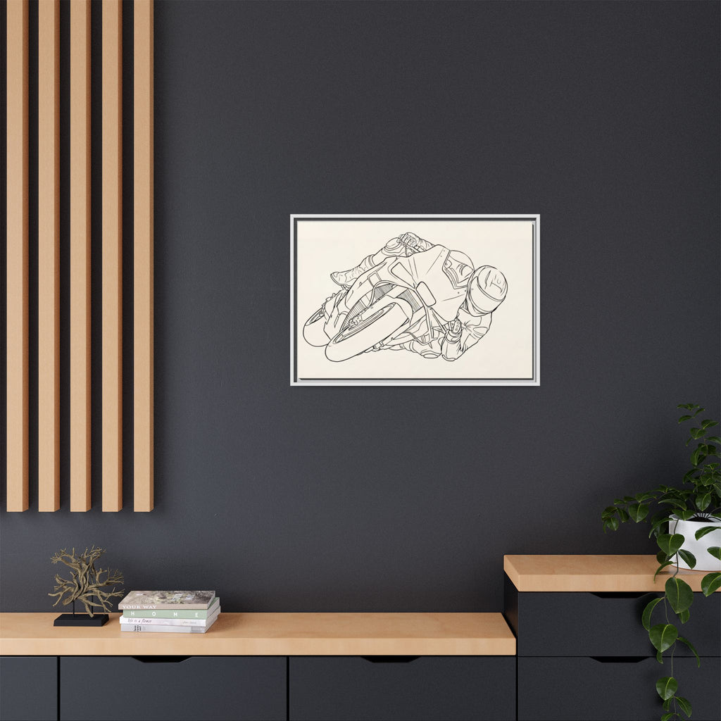 Full Lean Line Art - Matte Canvas (Framed)