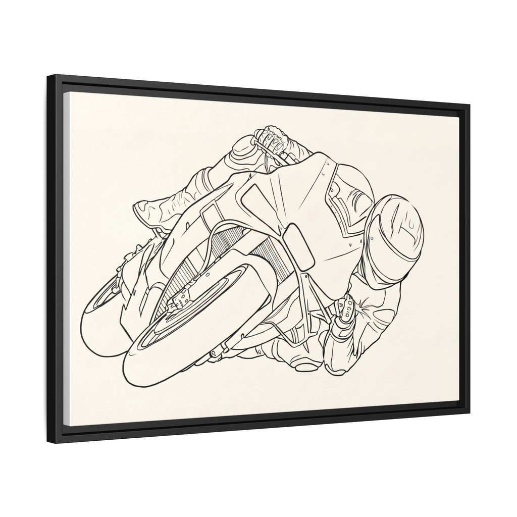 Full Lean Line Art - Matte Canvas (Framed)