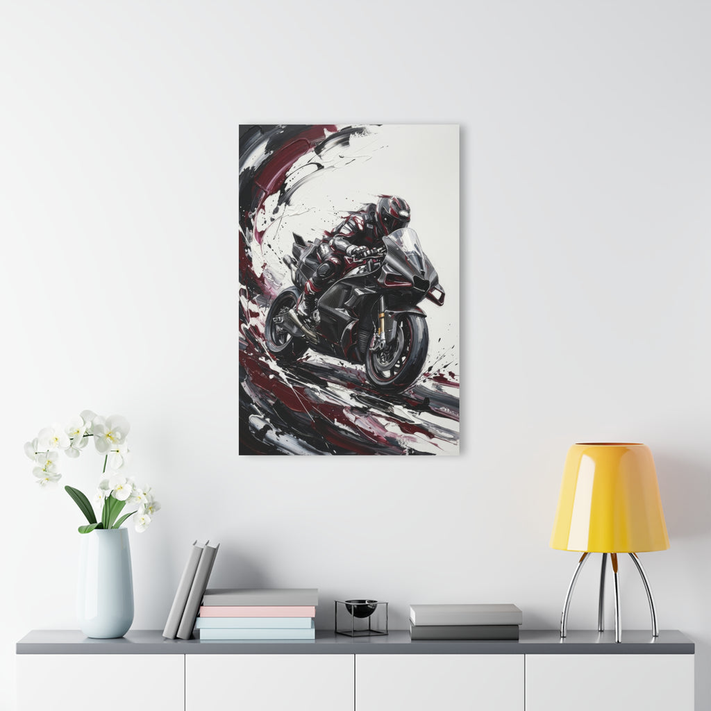 Sportbike Acrylic Wall Art — Abstract Motorcycle Print (French Cleat Hanging)
