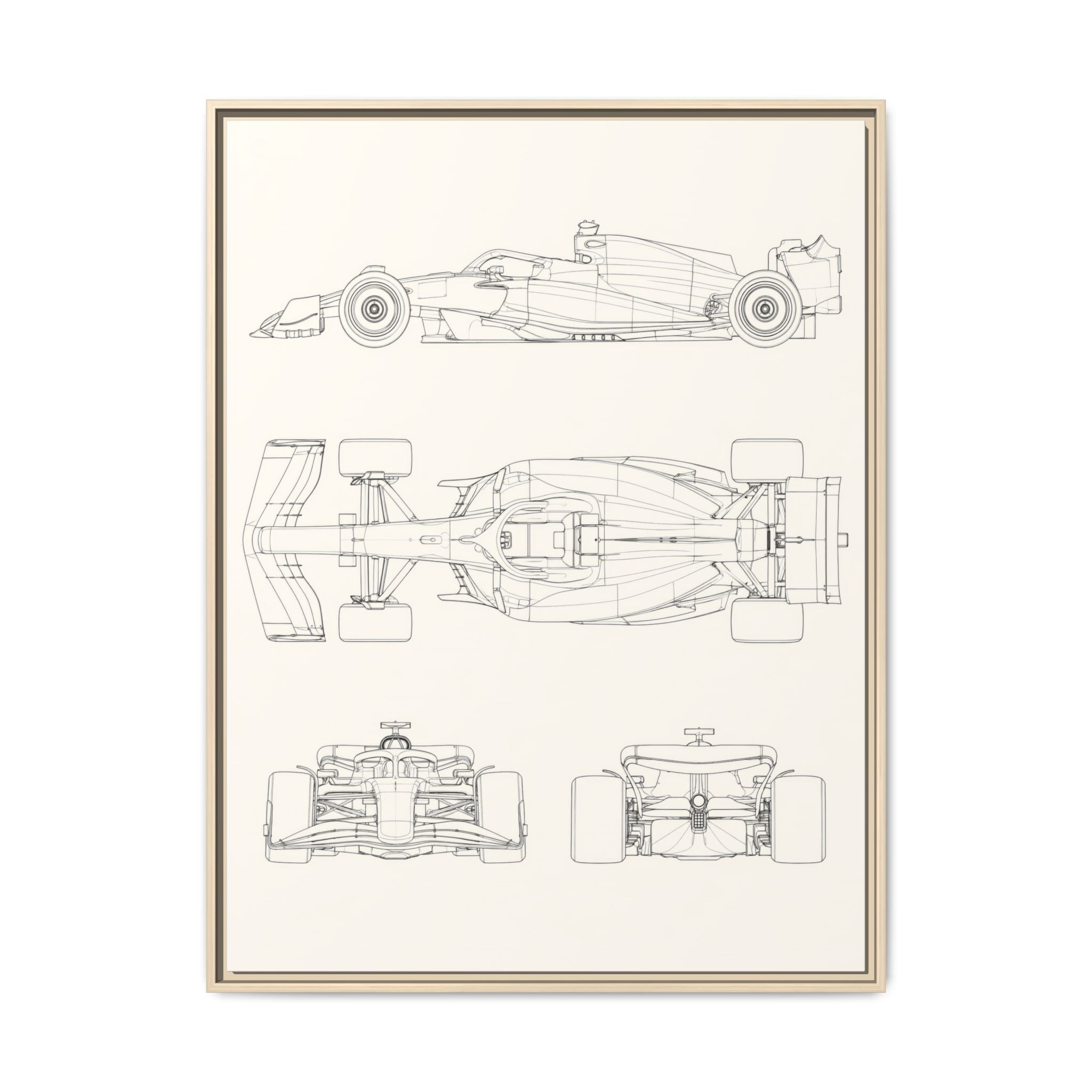The Apex Machine — Blueprint (Framed Canvas Print)