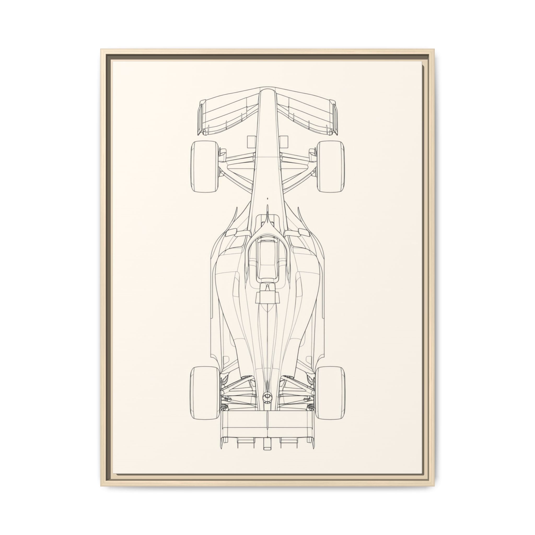 The Apex Machine — Top View (Framed Canvas Print)