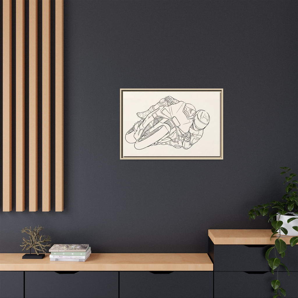 Full Lean Line Art - Matte Canvas (Framed)