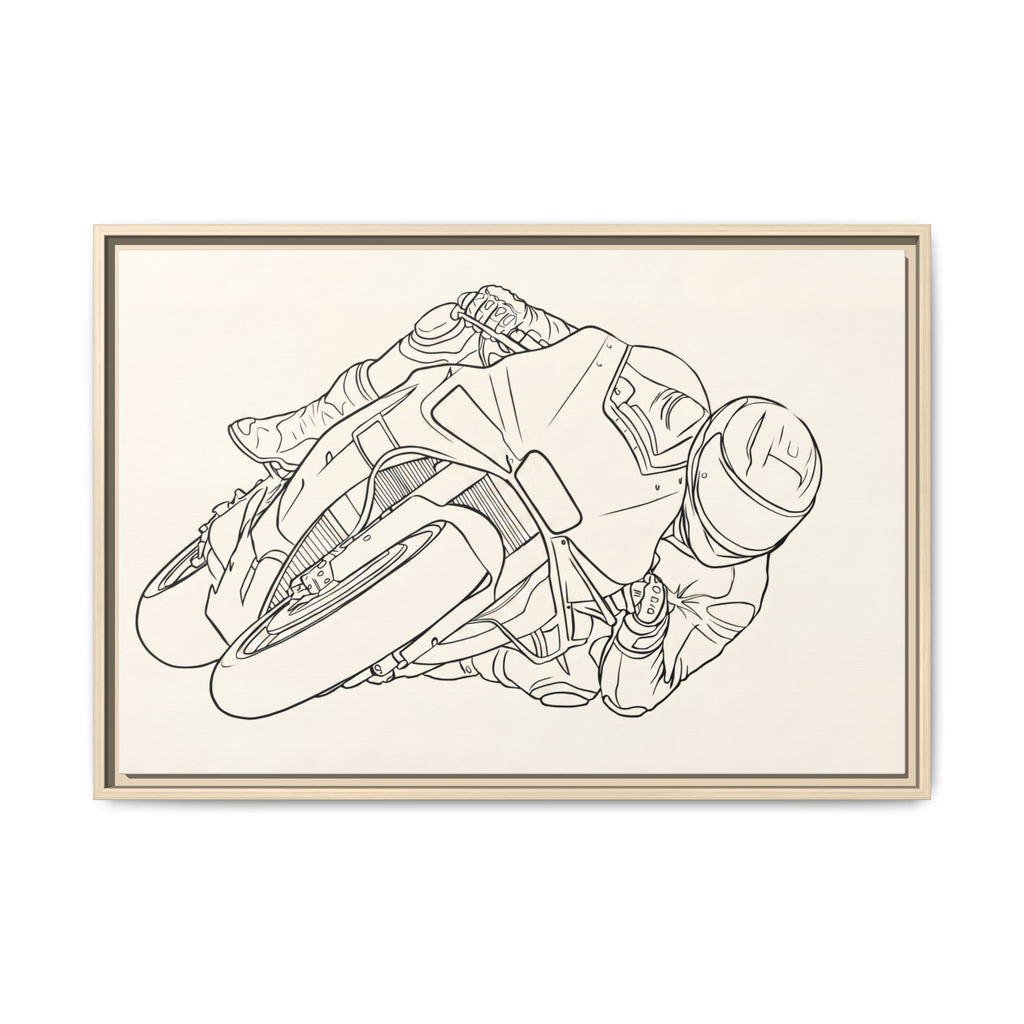 Full Lean Line Art - Matte Canvas (Framed)