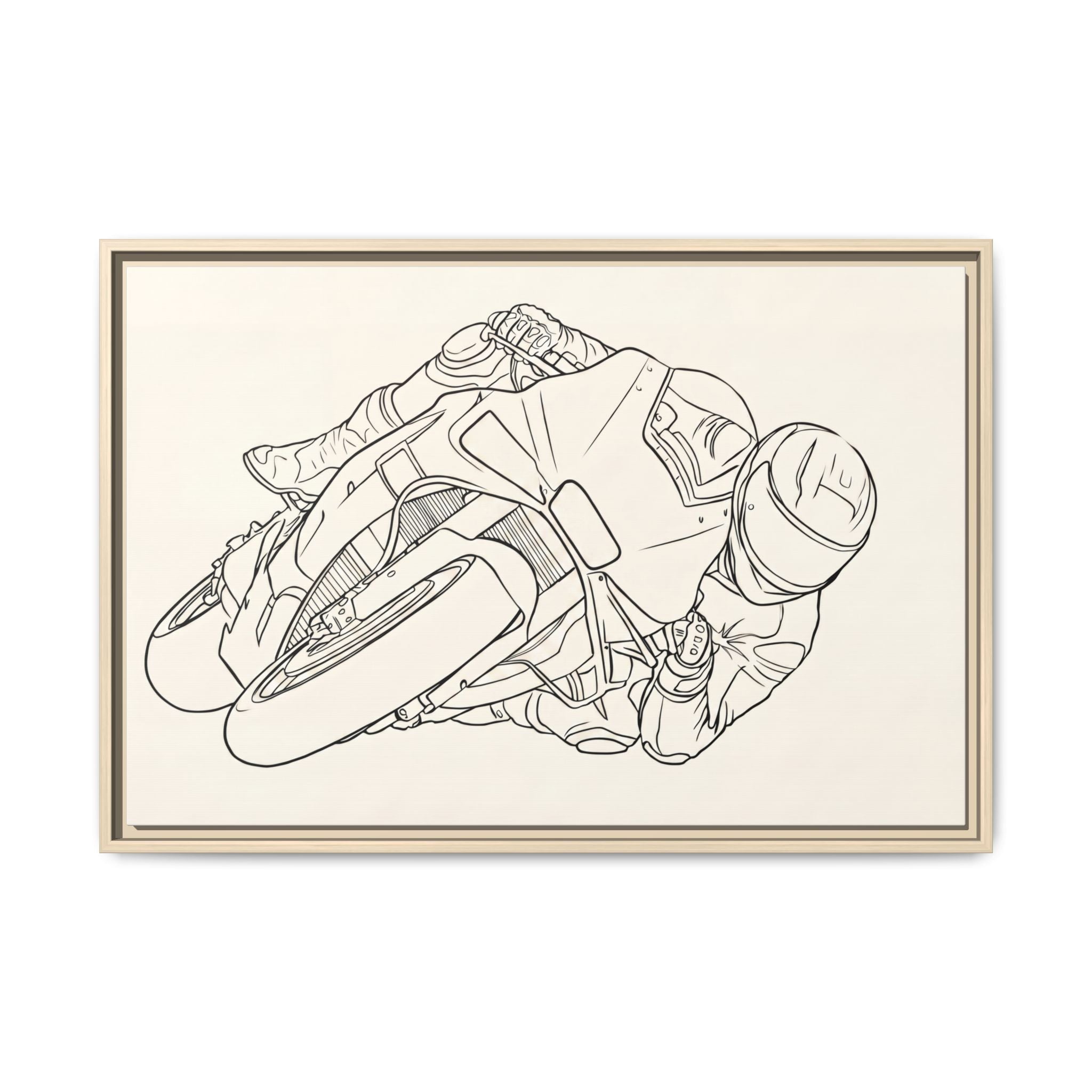 Full Lean Line Art - Matte Canvas (Framed)