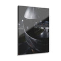 Racing Helmet Nighttrack Acrylic Print (French Cleat Hanging)