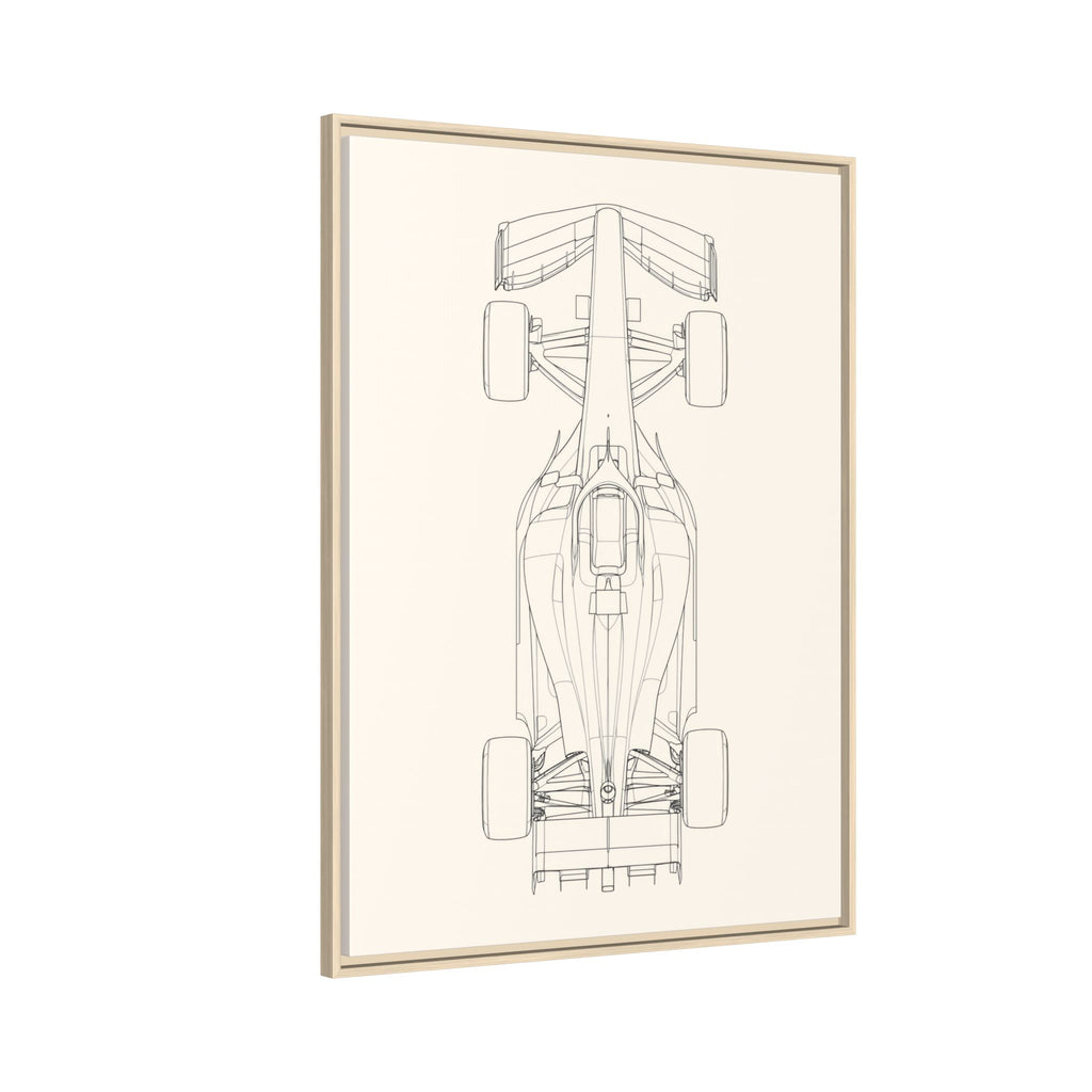 The Apex Machine — Top View (Framed Canvas Print)
