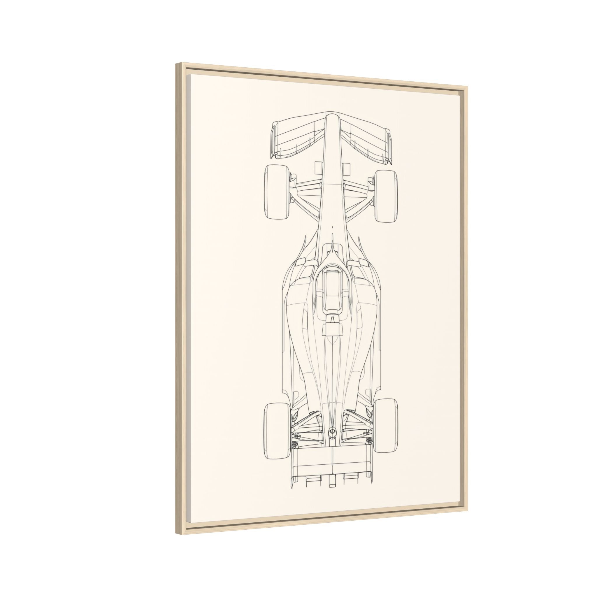 The Apex Machine — Top View (Framed Canvas Print)