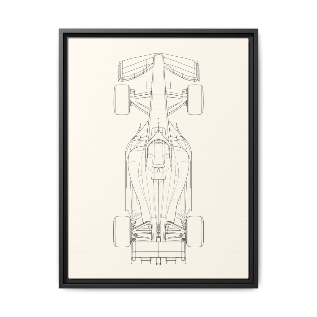 The Apex Machine — Top View (Framed Canvas Print)