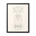 The Apex Machine — Top View (Framed Canvas Print)