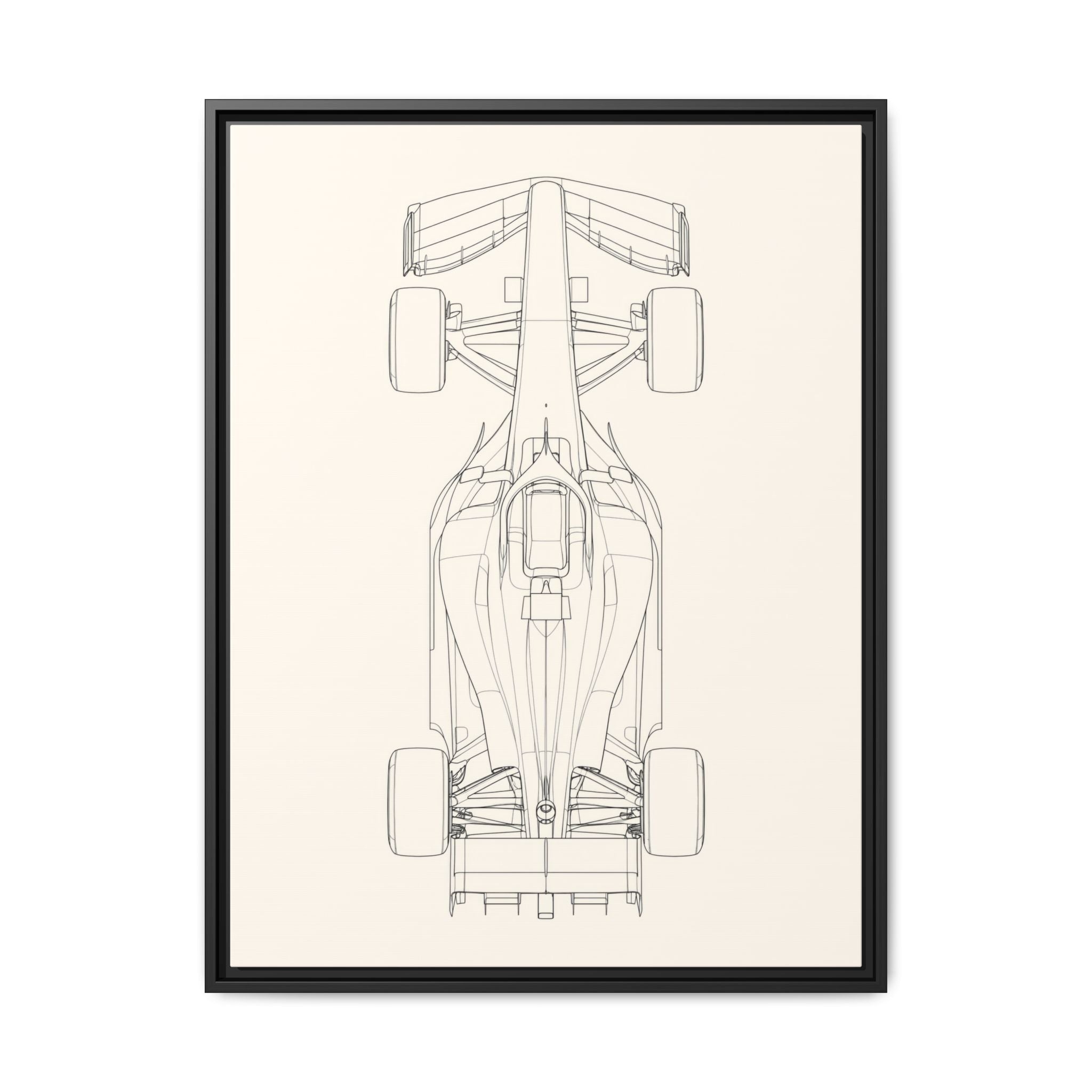 The Apex Machine — Top View (Framed Canvas Print)