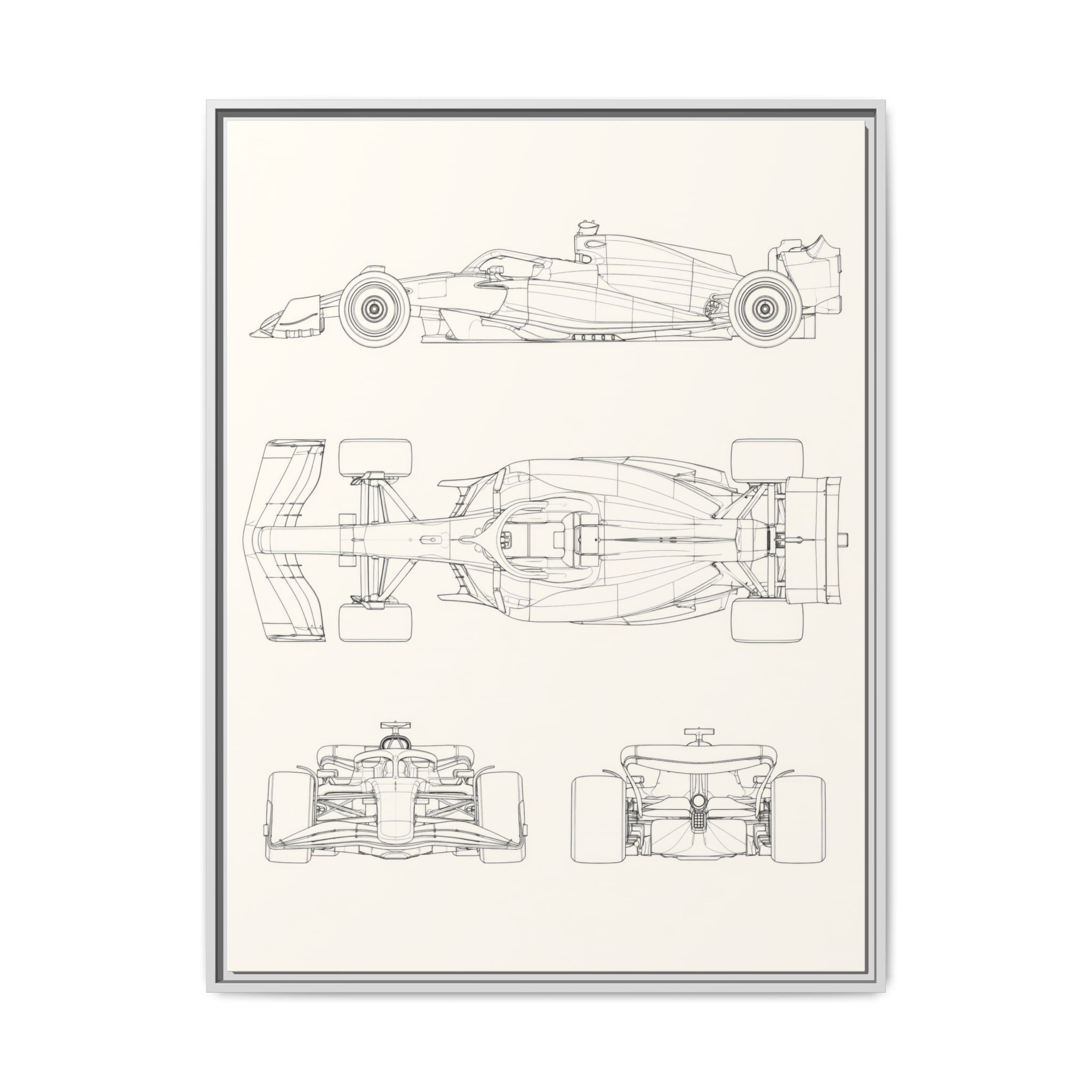 The Apex Machine — Blueprint (Framed Canvas Print)