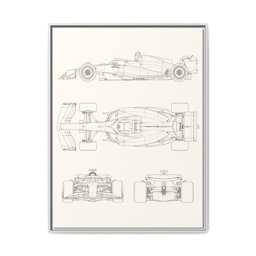 The Apex Machine — Blueprint (Framed Canvas Print)