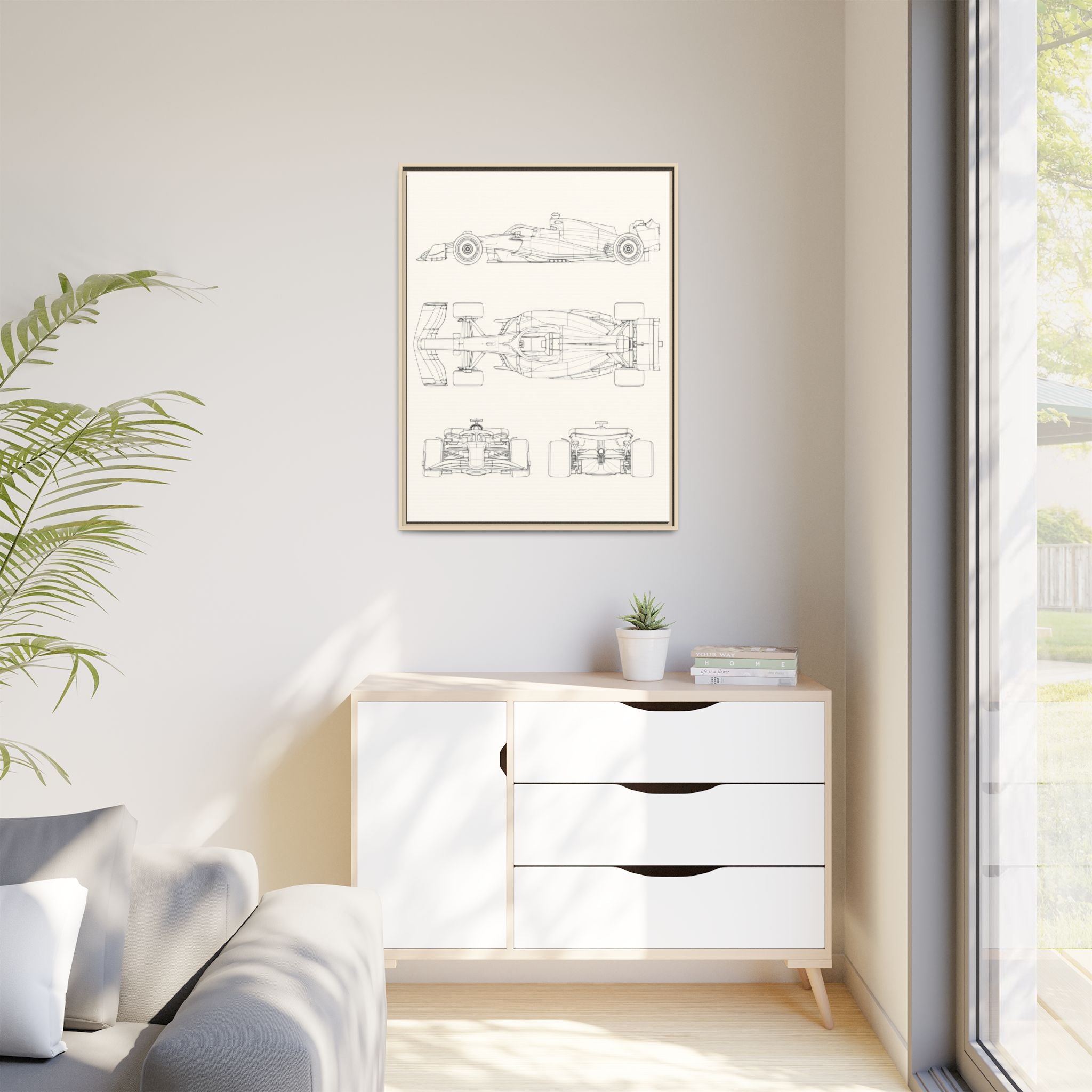 The Apex Machine — Blueprint (Framed Canvas Print)