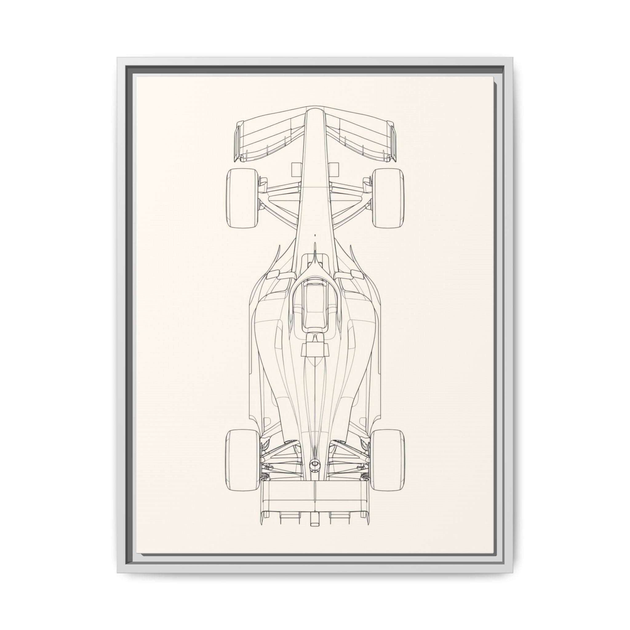 The Apex Machine — Top View (Framed Canvas Print)
