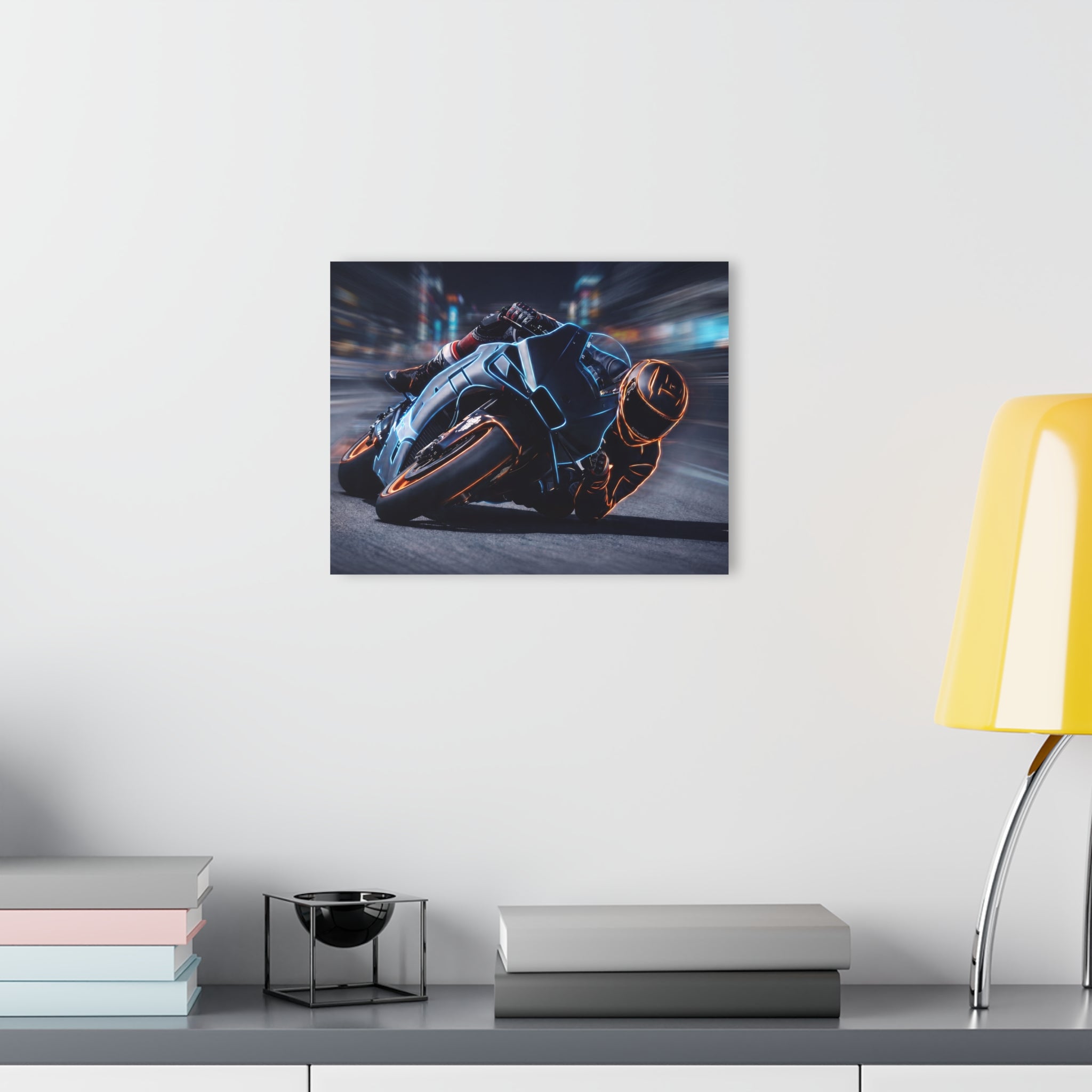 Neon Racing Wall Art Acrylic Print - (French Cleat)