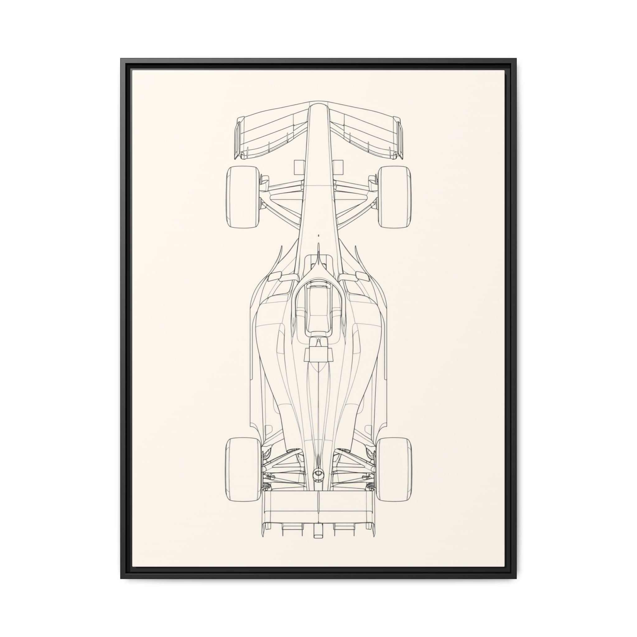 The Apex Machine — Top View (Framed Canvas Print)