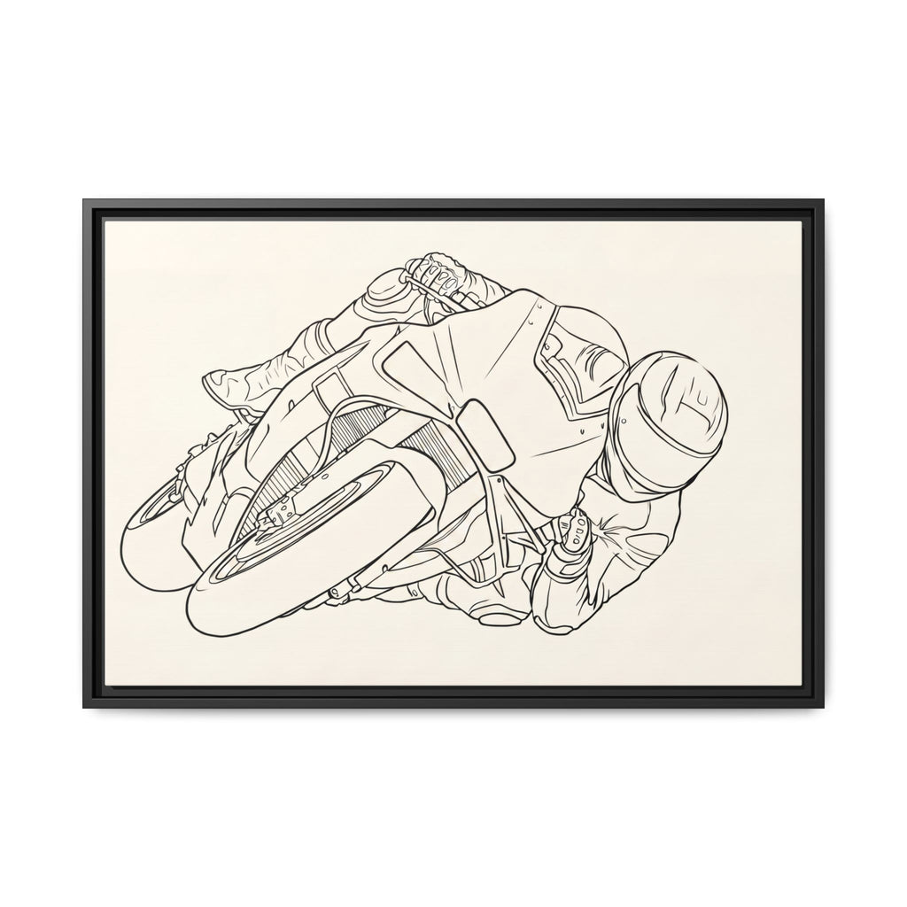 Full Lean Line Art - Matte Canvas (Framed)