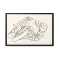 Full Lean Line Art - Matte Canvas (Framed)