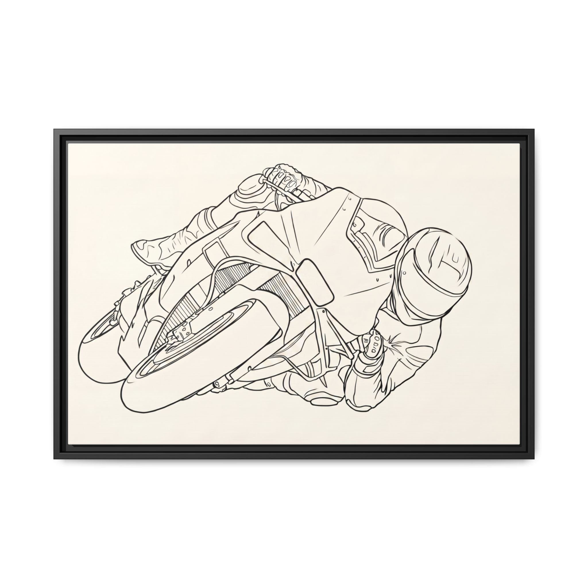 Full Lean Line Art - Matte Canvas (Framed)