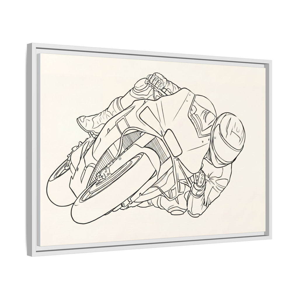 Full Lean Line Art - Matte Canvas (Framed)