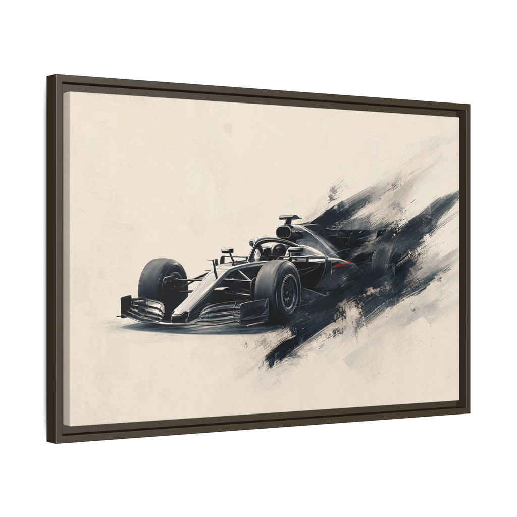 Formula One Race Car Canvas Print — Framed Matte Motorsport Wall Art