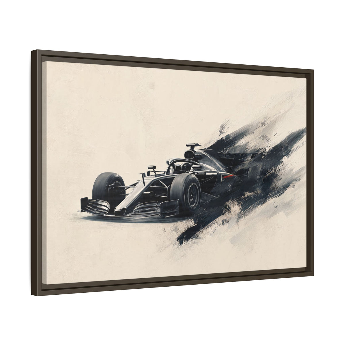 Formula One Race Car Canvas Print — Framed Matte Motorsport Wall Art