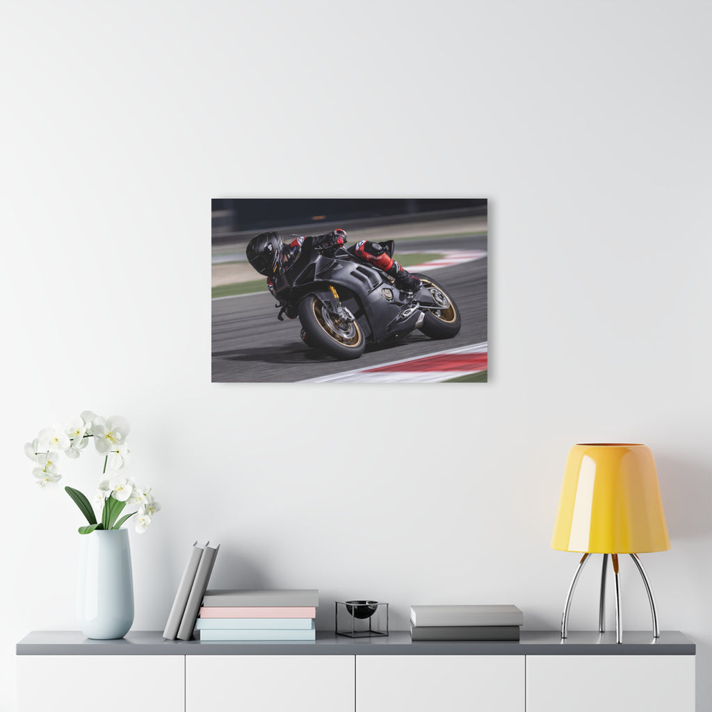 Moto Racer Action Acrylic Print (French Cleat Hanging)