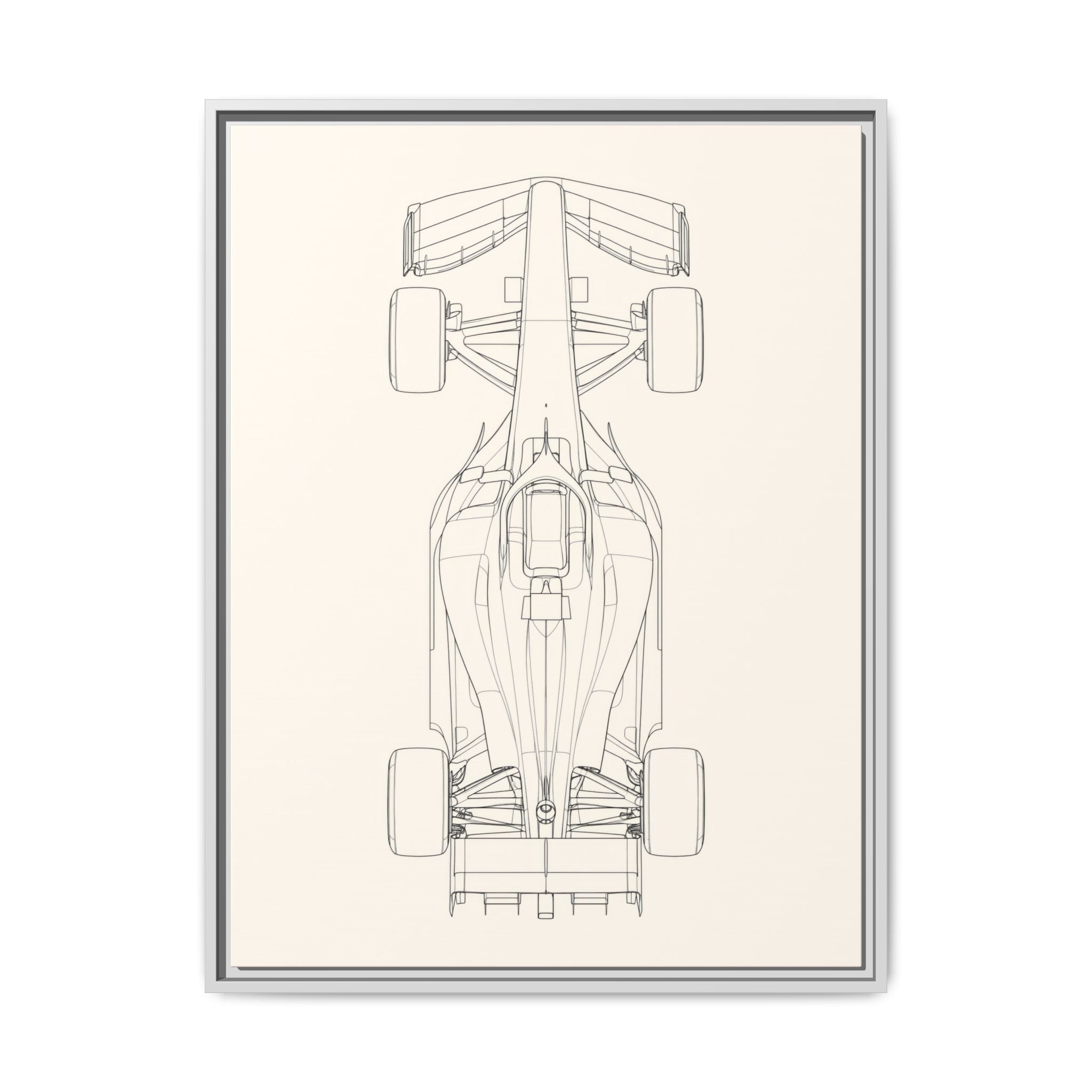 The Apex Machine — Top View (Framed Canvas Print)