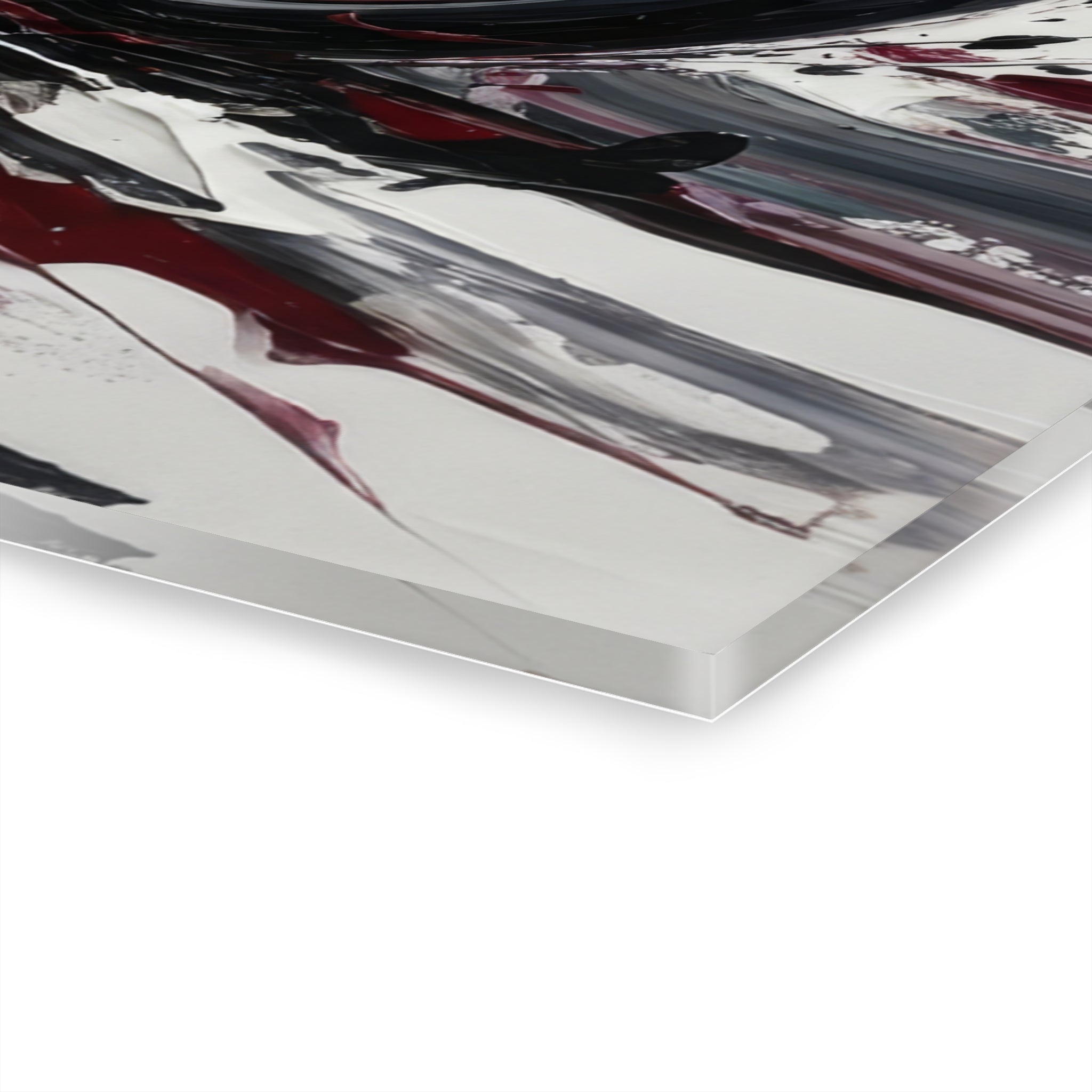 Sportbike Acrylic Wall Art — Abstract Motorcycle Print (French Cleat Hanging)