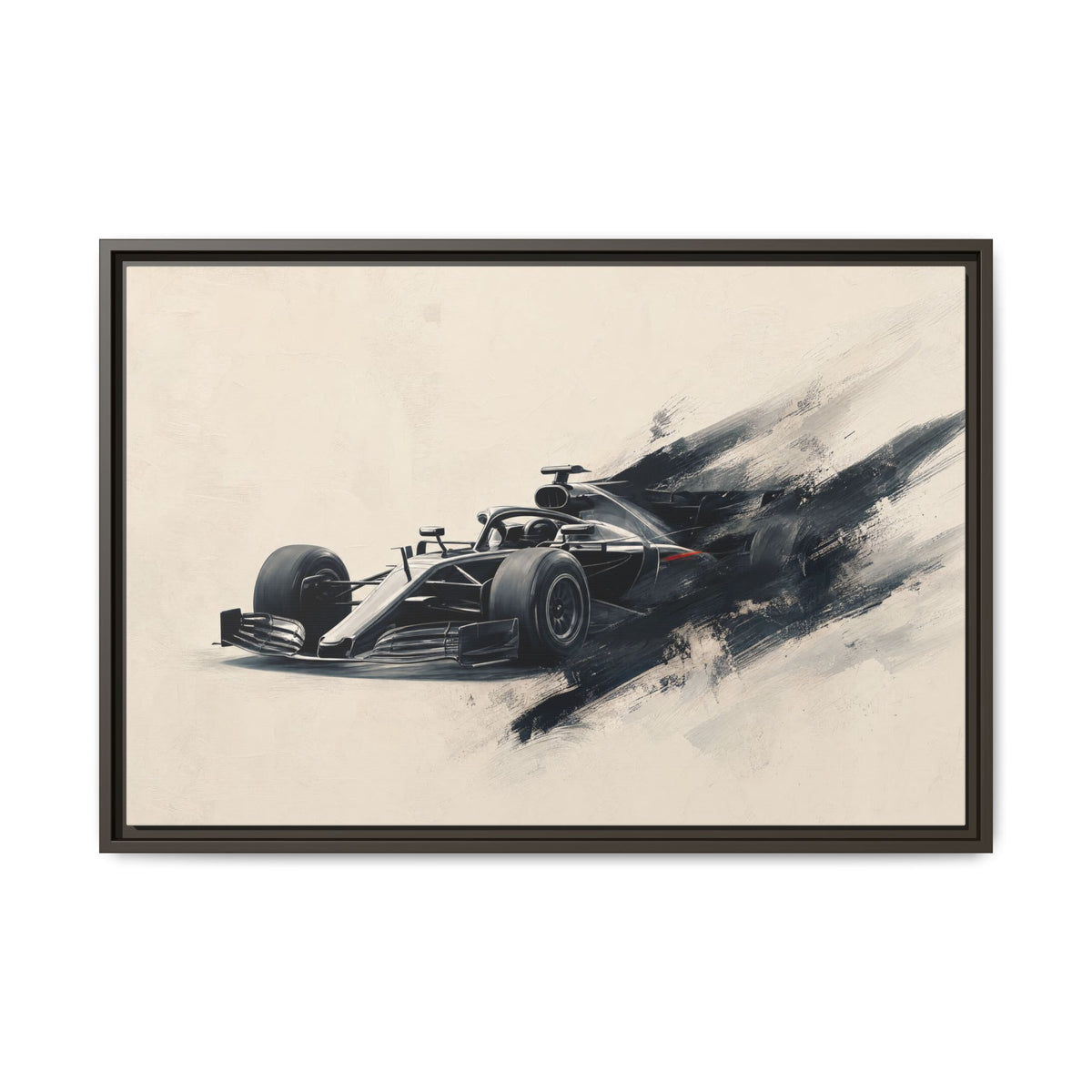 Formula One Race Car Canvas Print — Framed Matte Motorsport Wall Art