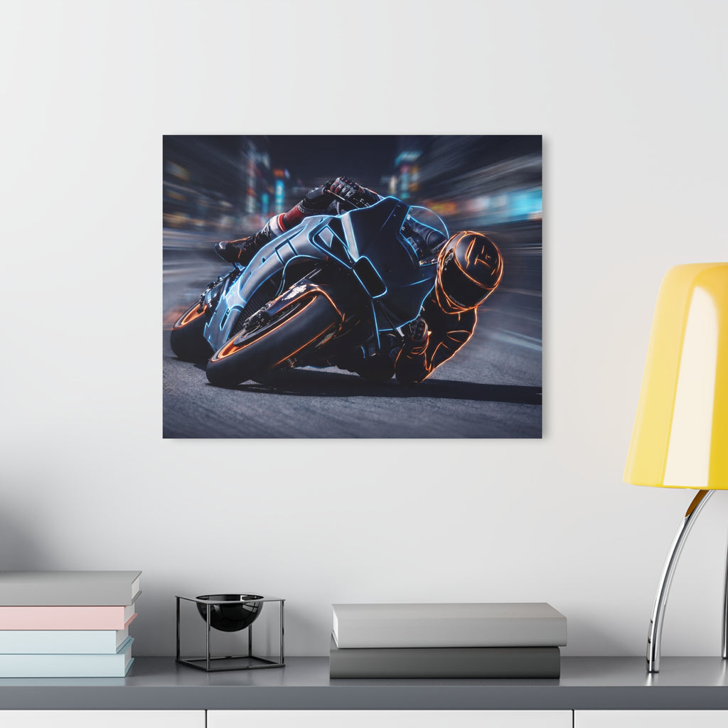 Neon Racing Wall Art Acrylic Print - (French Cleat)