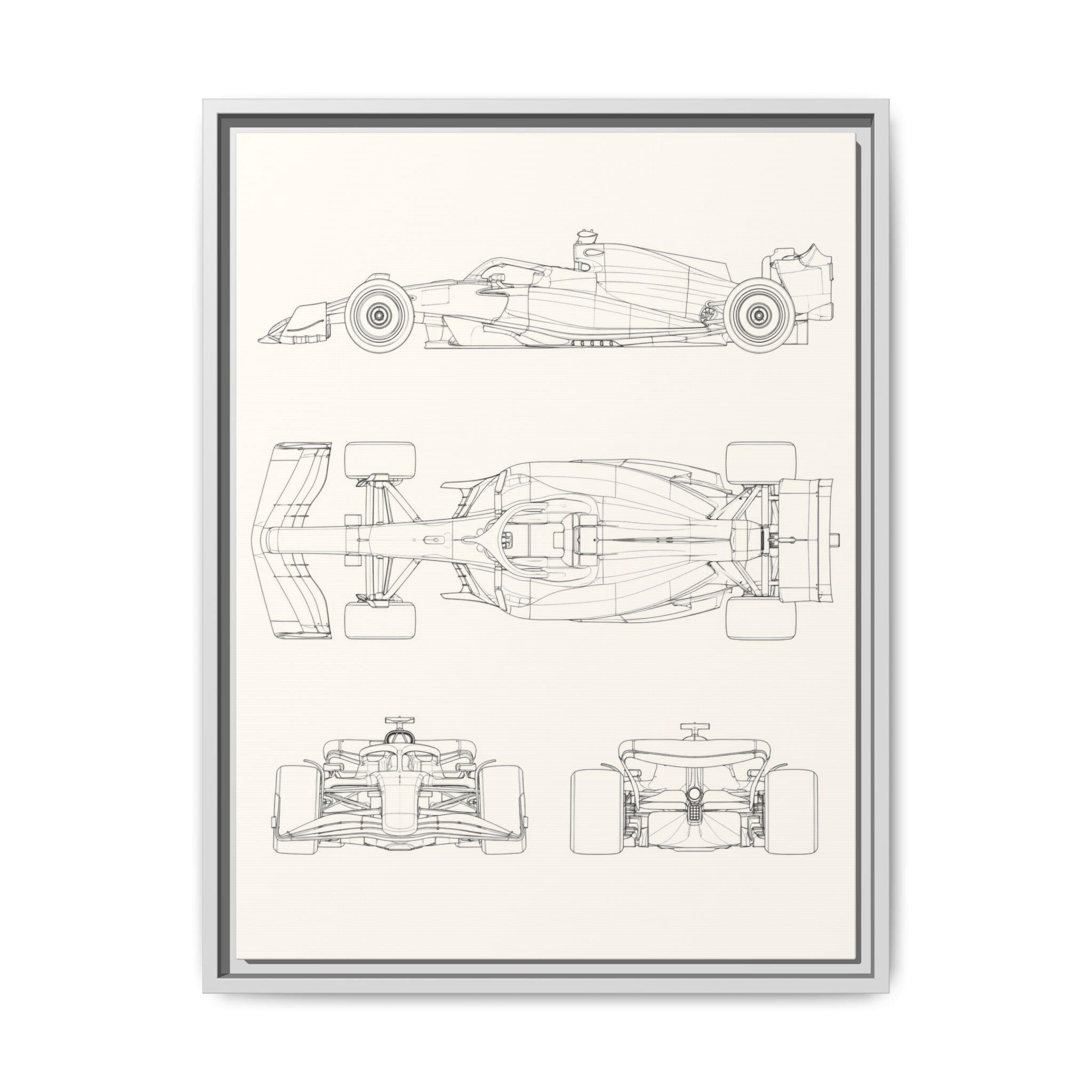 The Apex Machine — Blueprint (Framed Canvas Print)