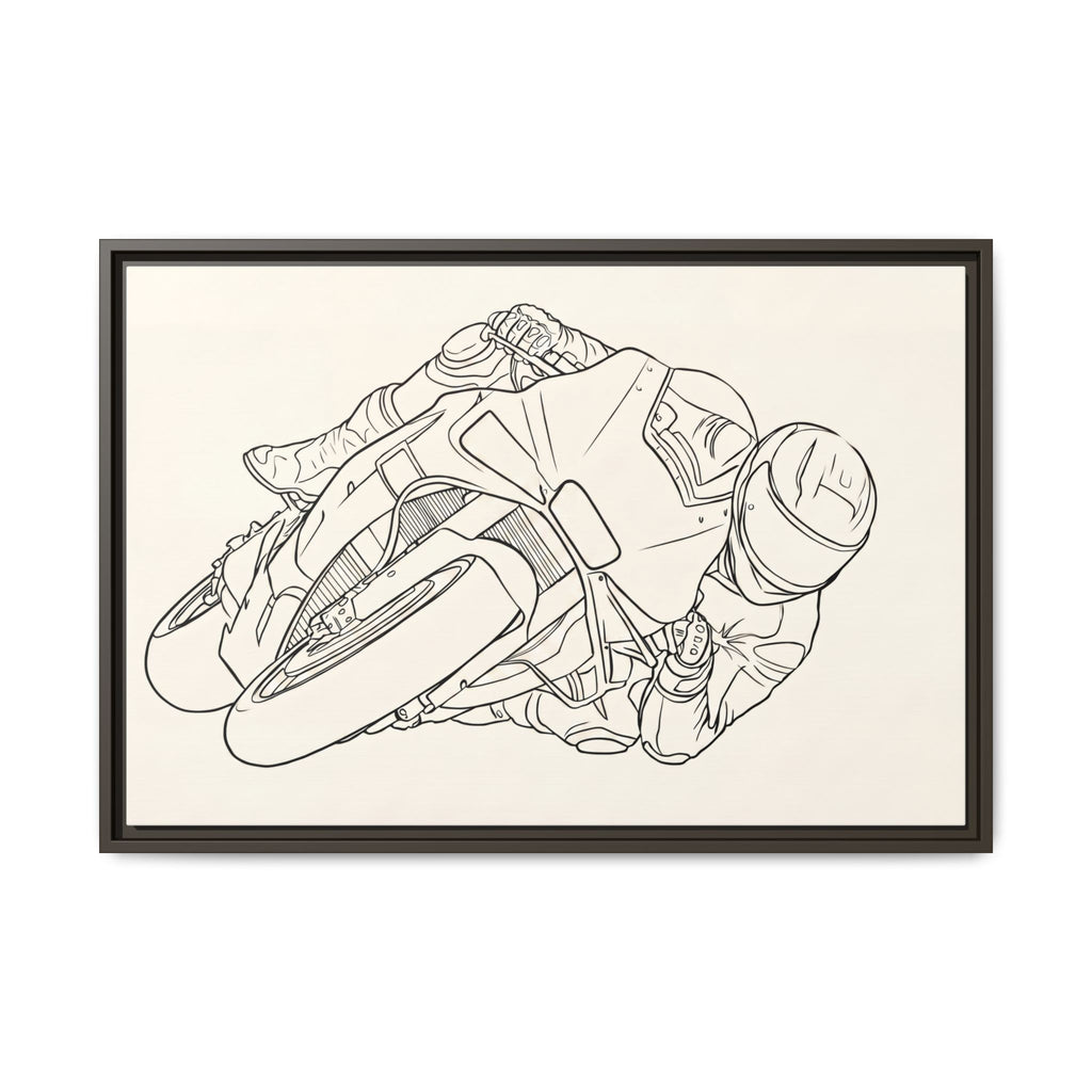 Full Lean Line Art - Matte Canvas (Framed)