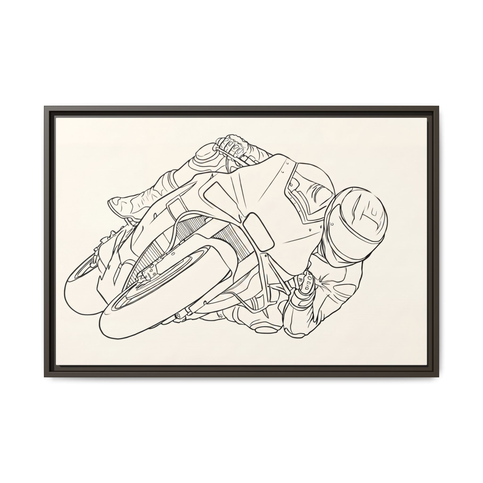 Full Lean Line Art - Matte Canvas (Framed)