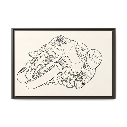 Full Lean Line Art - Matte Canvas (Framed)