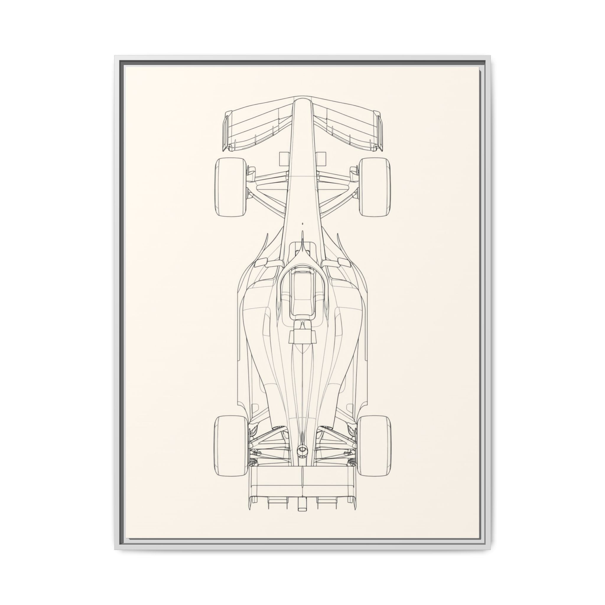 The Apex Machine — Top View (Framed Canvas Print)