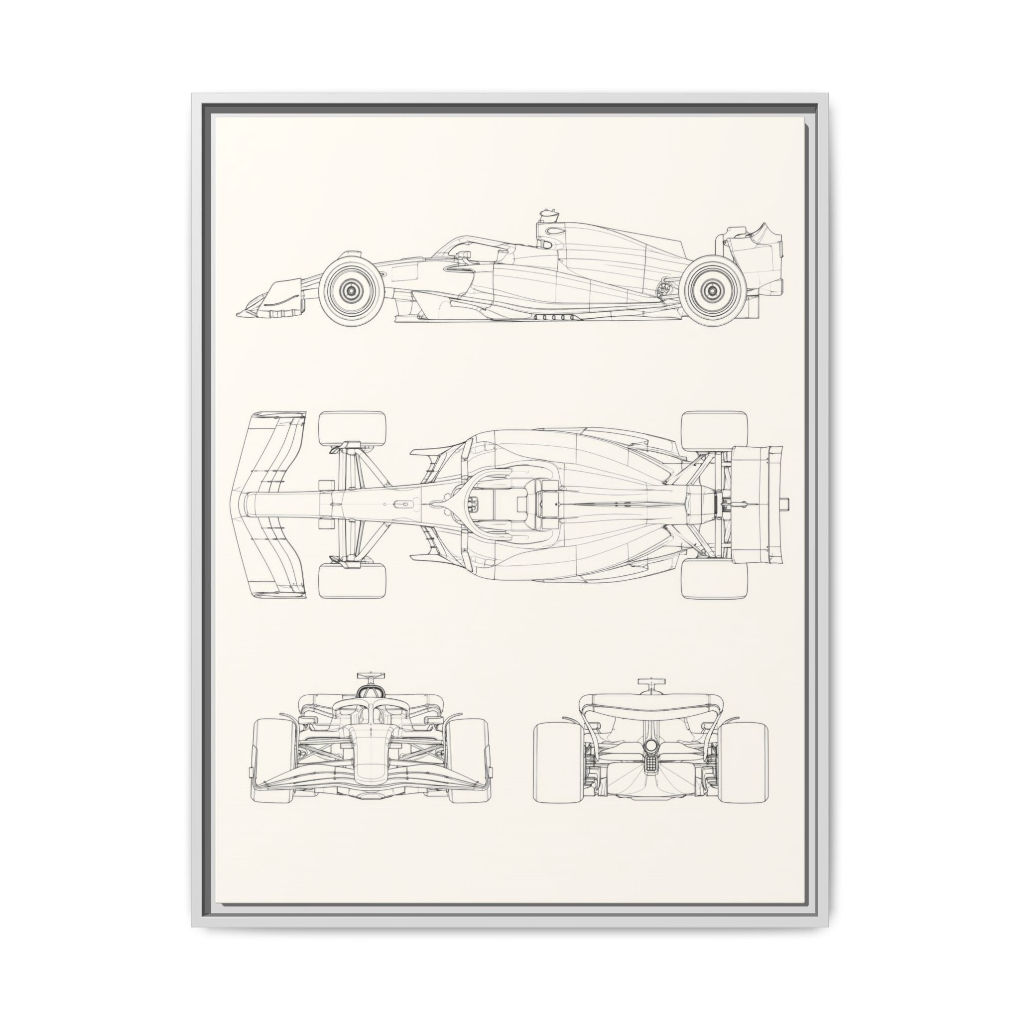 The Apex Machine — Blueprint (Framed Canvas Print)
