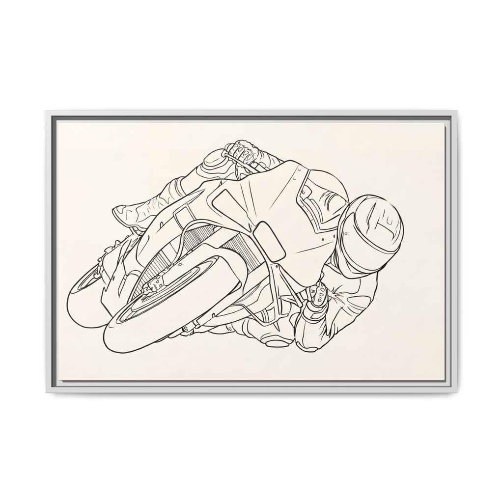 Full Lean Line Art - Matte Canvas (Framed)