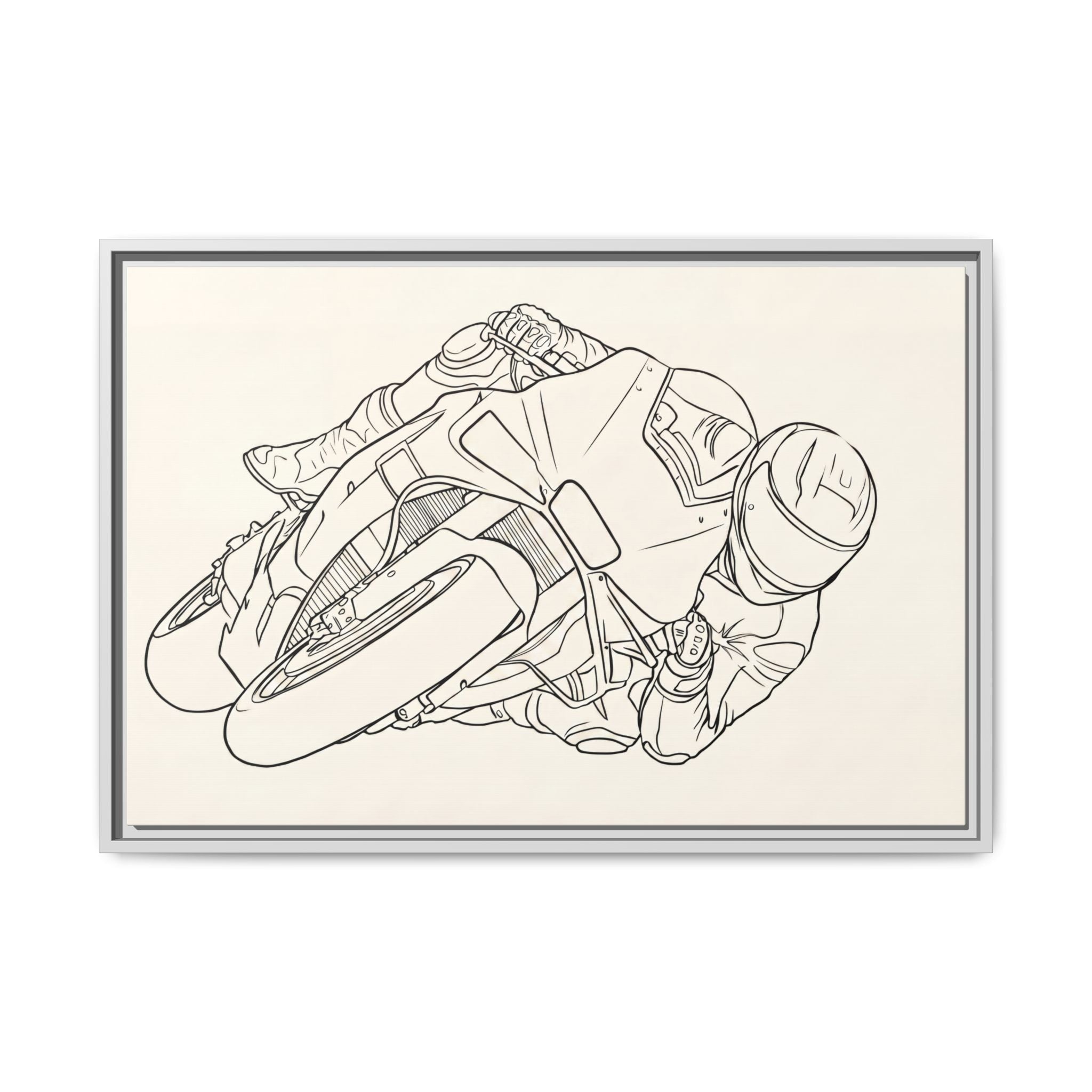 Full Lean Line Art - Matte Canvas (Framed)