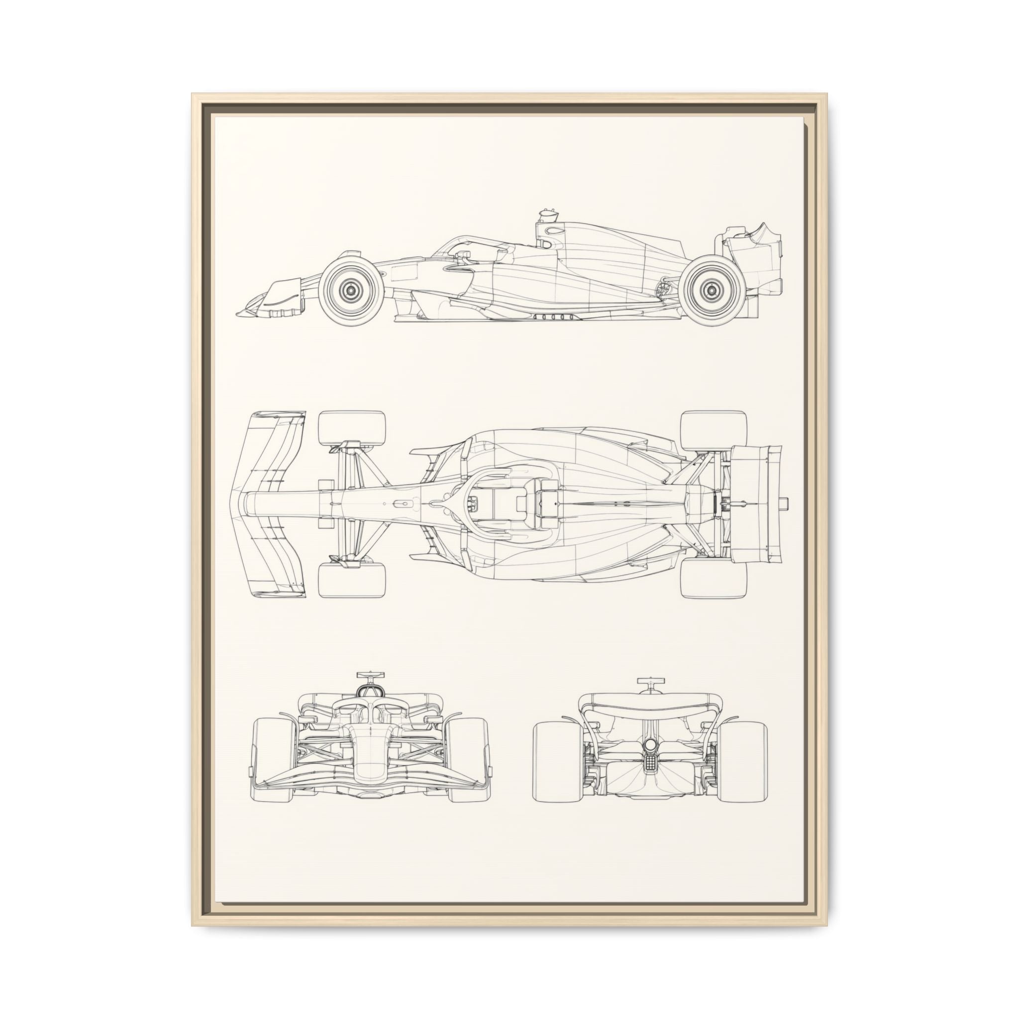 The Apex Machine — Blueprint (Framed Canvas Print)