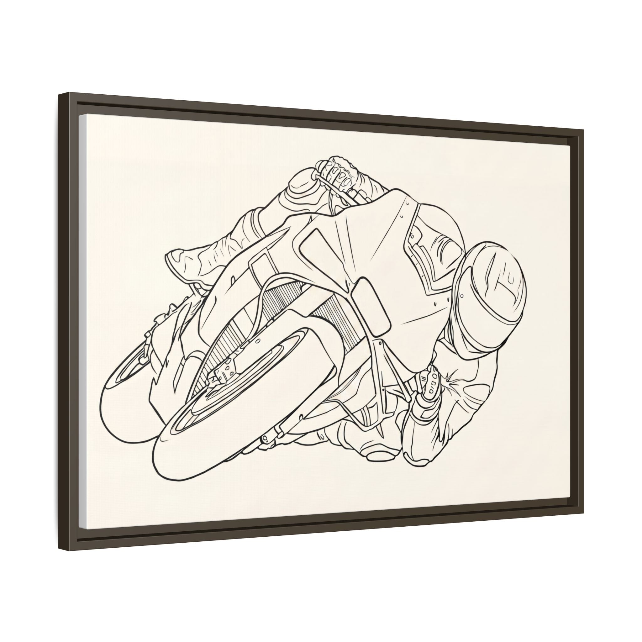 Full Lean Line Art - Matte Canvas (Framed)