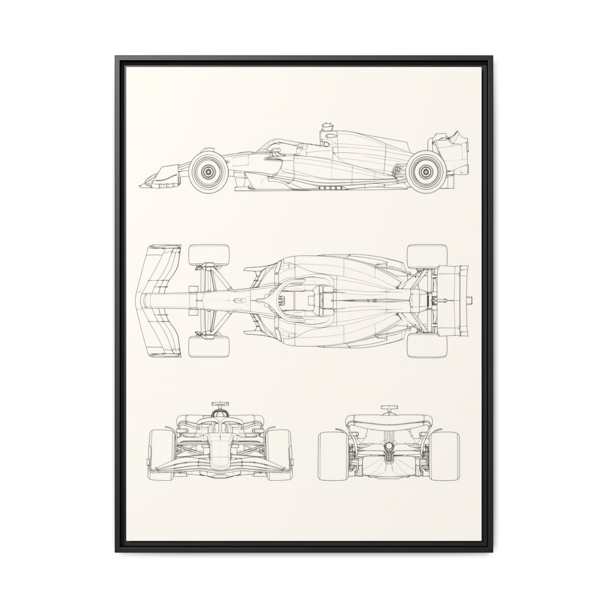 The Apex Machine — Blueprint (Framed Canvas Print)